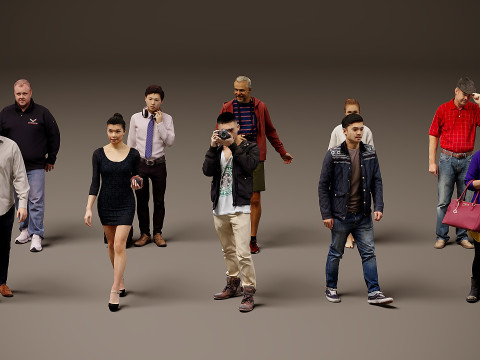 Collection of people x 10 09 3D Model