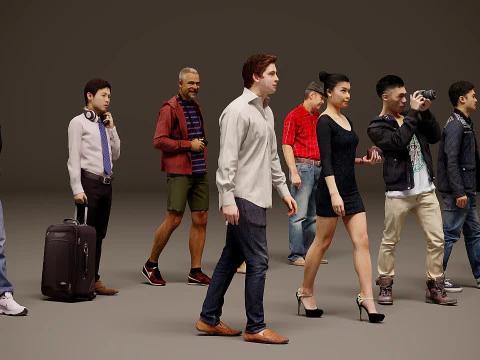 Collection of people x 10 09 3D Model