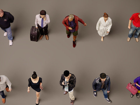 Verzameling van mensen x 10 09 3D Model