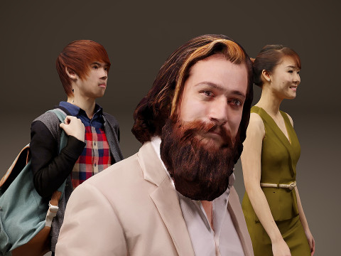 人の集まり×10 10 3Dモデル