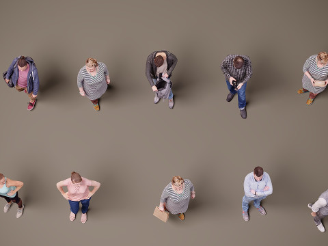 Sammlung von Menschen x 10 11 3D Modell