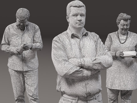 Sammlung von Menschen x 10 11 3D Modell