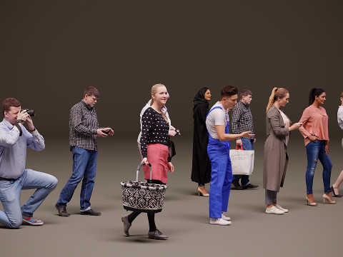 Collection de personnes x 10 12 Modèle 3D