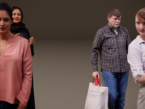 Collection de personnes x 10 12 Modèle 3D