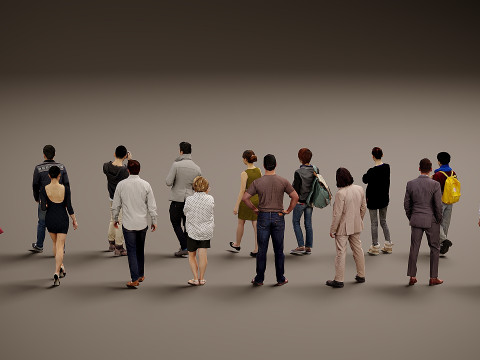 人物集合×15 3Dモデル