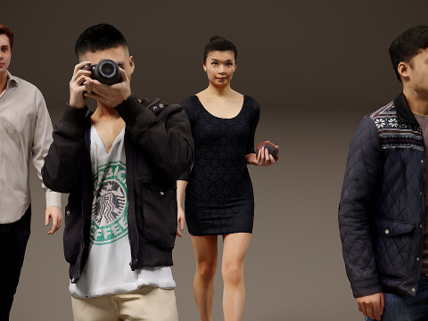 人物集合×15 3Dモデル
