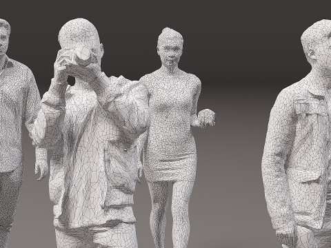 人物集合×15 3Dモデル