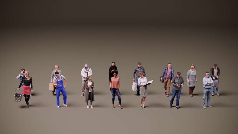 人のコレクション x 15 00 3Dモデル .c4d .max .obj .3ds .fbx .stl .blend