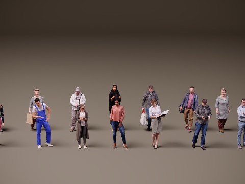 Koleksi orang x 15 00 Model 3D