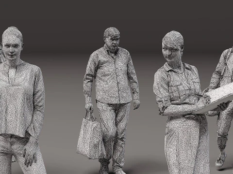 Collection of people x 15 00 3D Model