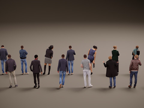 人物集×15 01 3Dモデル