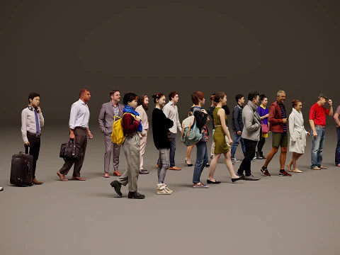 Collection of people x 20 3D Model
