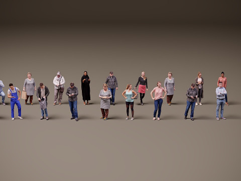 Koleksi orang x 20 00 Model 3D