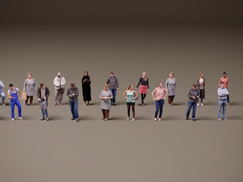 लोगों का संग्रह x 20 00 3D मॉडल