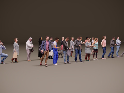 Сбор людей х 20 00 3D Модель