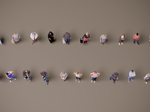 Сбор людей х 20 00 3D Модель