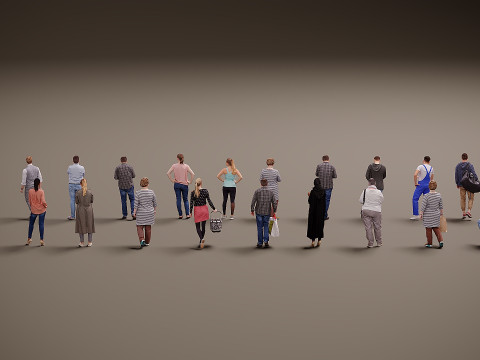 Сбор людей х 20 00 3D Модель