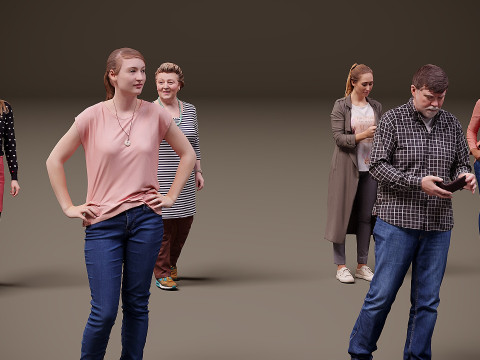 Сбор людей х 20 00 3D Модель