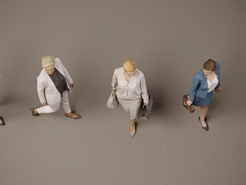 Collection of women x 5 3D Model