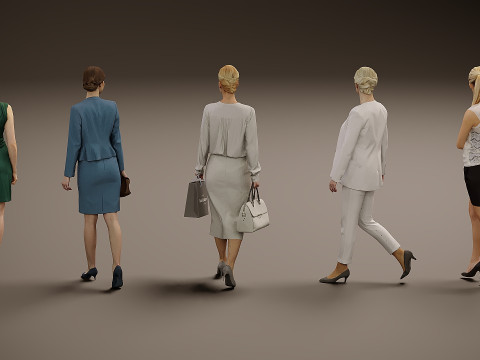 Collectie vrouwen x 5 3D Model