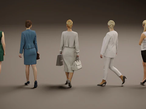 Collection of women x 5 3D Model
