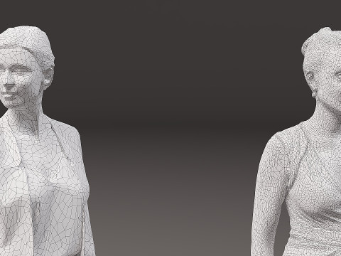 Collectie vrouwen x 5 3D Model