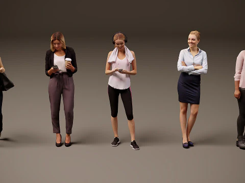 महिलाओं का संग्रह x 5 01 3D मॉडल