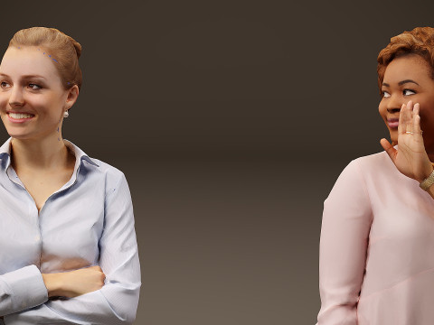 女性集合 x 5 01 3D 模型