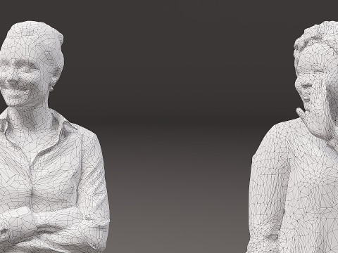 女性集合 x 5 01 3D 模型