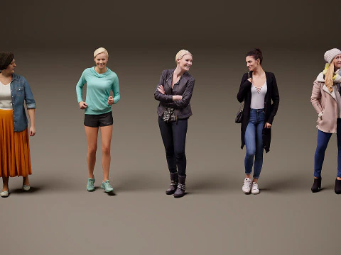 Cole&ccedil;&atilde;o de mulheres x 5 02 Modelo 3D