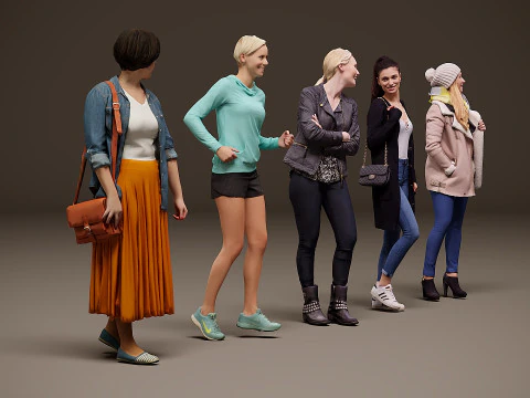 Cole&ccedil;&atilde;o de mulheres x 5 02 Modelo 3D
