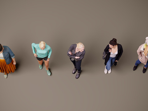 Collectie vrouwen x 5 02 3D Model