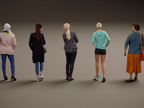 Cole&ccedil;&atilde;o de mulheres x 5 02 Modelo 3D