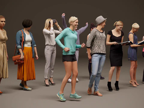 Collection of women x 10 01 3D Model