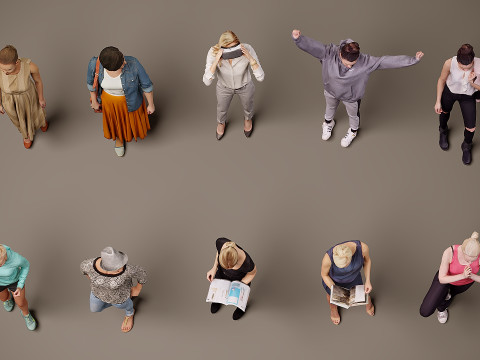 Collectie vrouwen x 10 01 3D Model