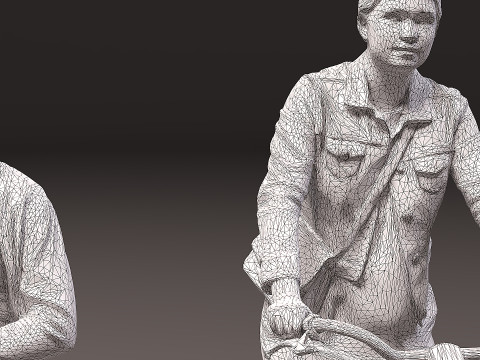 साइकिल चालक-संग्रह x 4 3D मॉडल