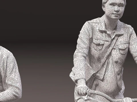 Cyclists-Collection x 4 3D Model