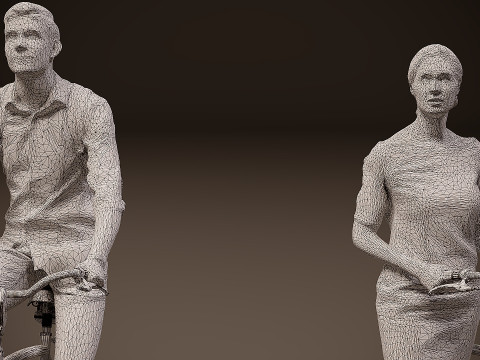 Cyclists-Collection x 5 00 3D Model