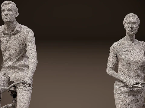 Cyclists-Collection x 5 00 3D Model