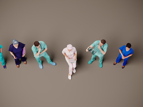 医生集合 x 7 3D 模型