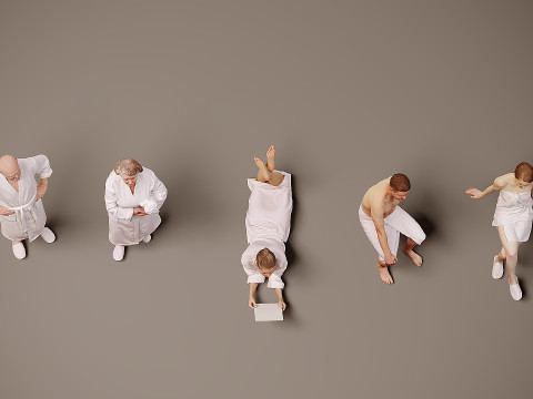 People in the sauna x 5 3D Model