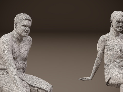 People in the sauna x 5 3D Model