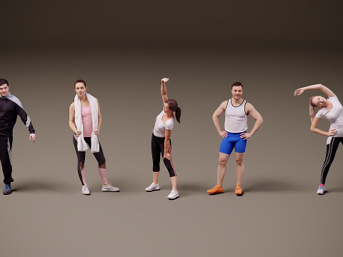 People are athletes x 5 3D Model