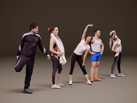 People are athletes x 5 3D Model