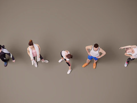 People are athletes x 5 3D Model