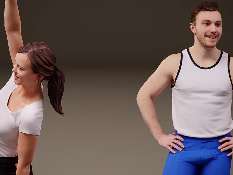 People are athletes x 5 3D Model