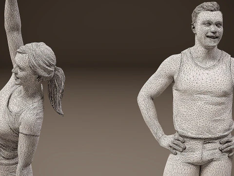 People are athletes x 5 3D Model
