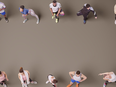 人们是运动员 x 10 3D 模型