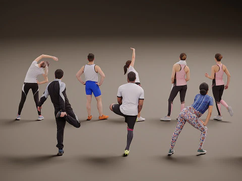 People are athletes x 10 3D Model