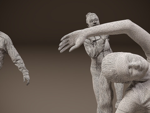 人们是运动员 x 10 3D 模型